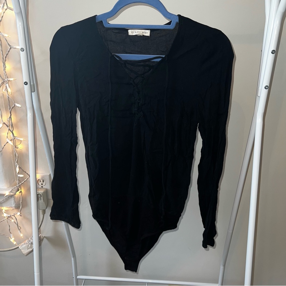 LA Hearts Tie Up long sleeve Bodysuit